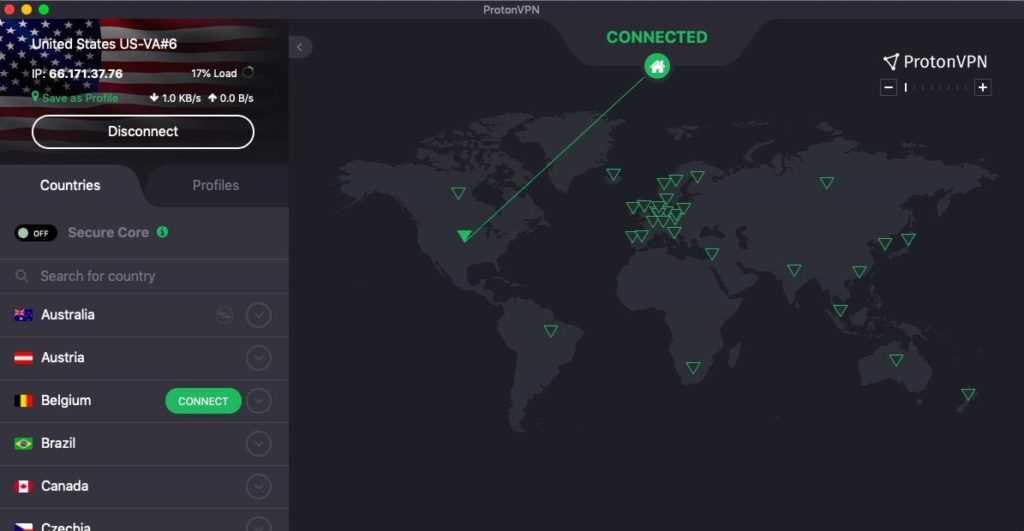 ProtonVPN Free Server