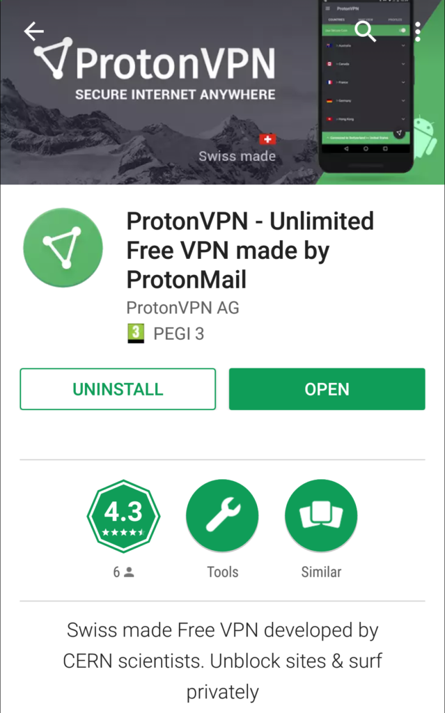 ProtonVPN-for-Andorid